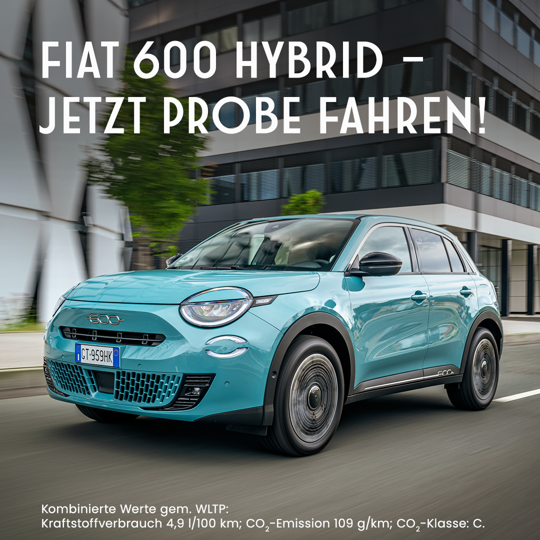 Jetzt Probe fahren: der neue Fiat 600 Hybrid